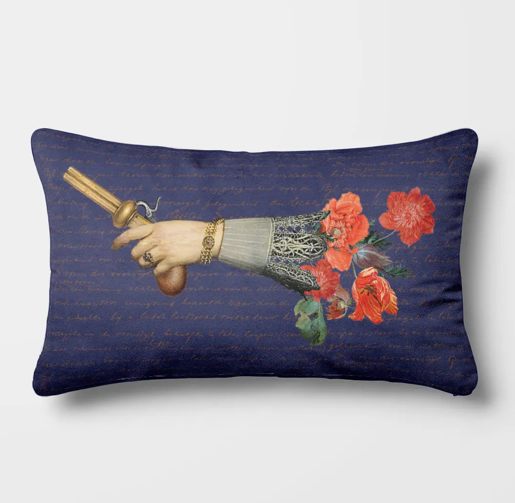 coussin botanical garden 30x50 blau