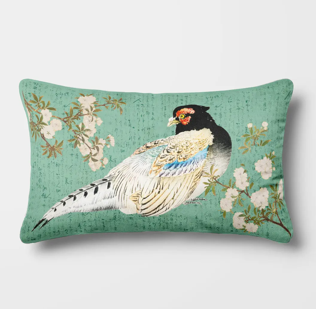 coussin japan 30x50 turquoise