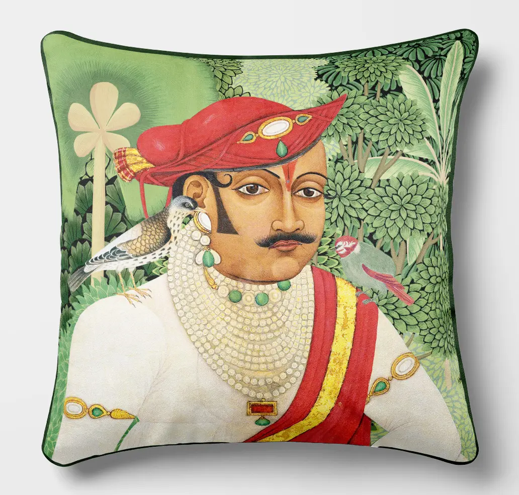 Square Velvet Pillow – Maharaja's Garden