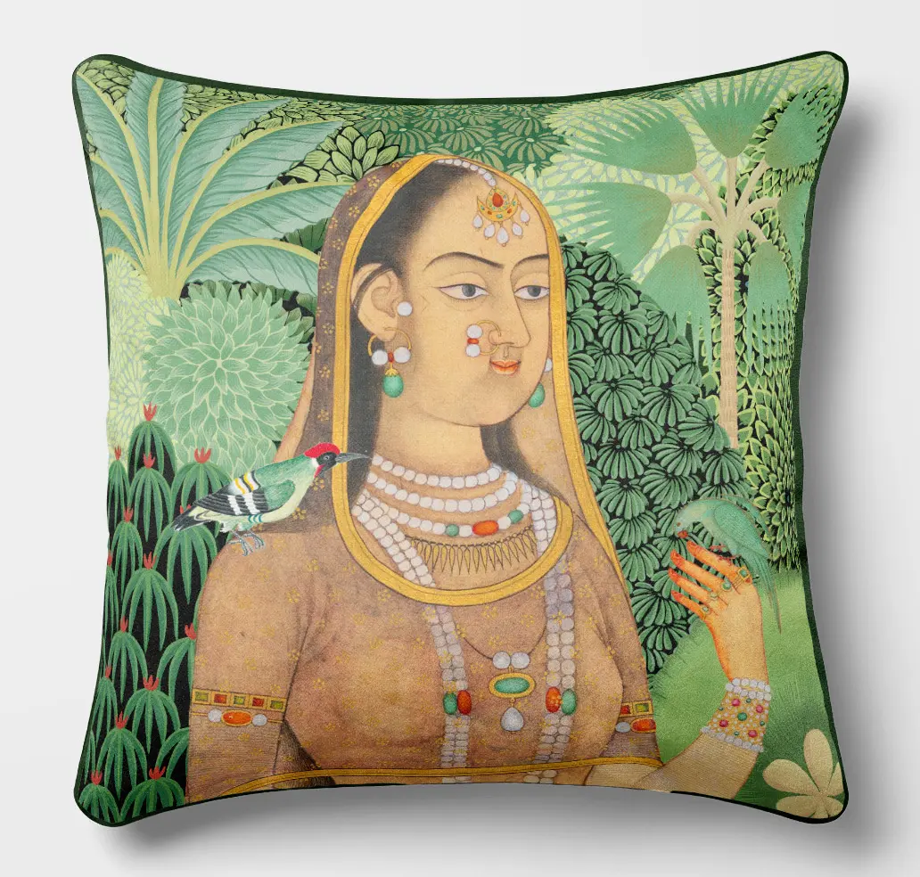 Square Velvet Pillow – Maharaja's Garden