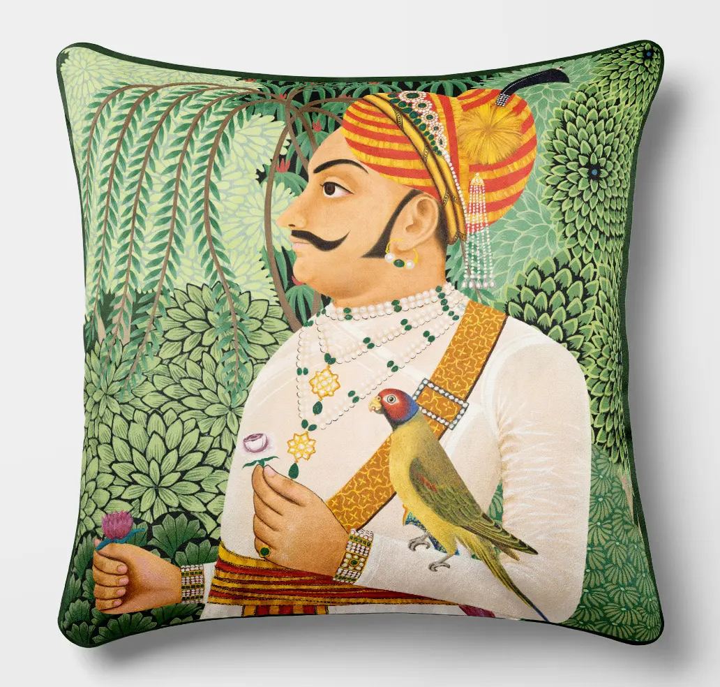 Square Velvet Pillow – Maharaja's Garden