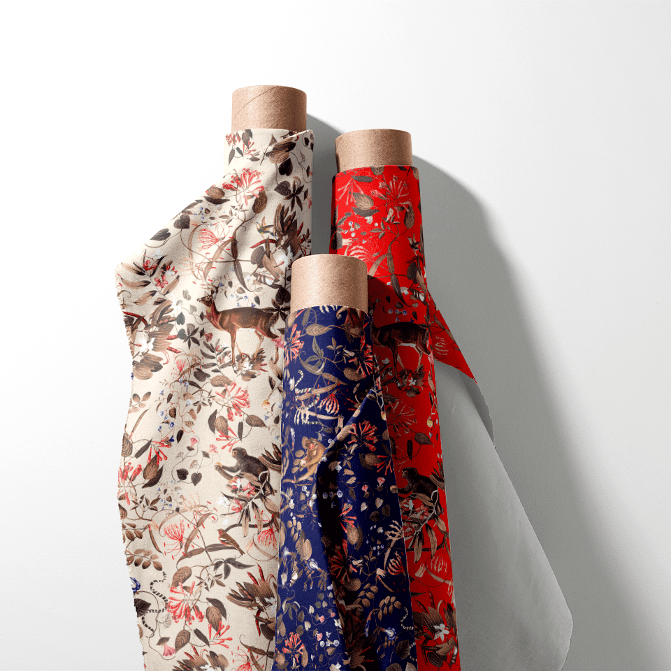 mockup fabric autumnal harmony