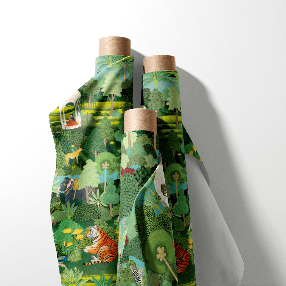 mockup fabric maharaja´s garden